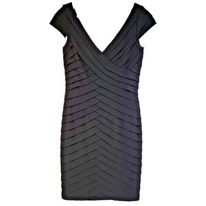 Carmen Marc Valvo Bandage Dress Little Black Dress LBD Cocktail‎ Party Size 6